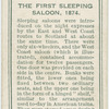 The first sleeping saloon, 1874.