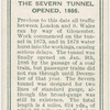The Severn tunnel opened, 1886.