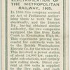 Electrification of the Metropolitan railway, 1905.