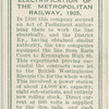 Electrification of the Metropolitan railway, 1905.