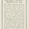 The first "Pacific" locomotive, 1908.