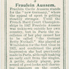 Fraulein Aussem, (Germany).