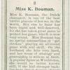 Miss K. Bouman, (Holland).