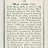 Miss Joan Fry, (Gt. Britain).