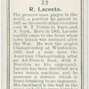 R. Lacoste, (France).