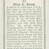 Miss E. Ryan, (U.S.A.).