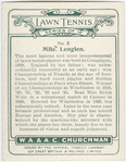 Mdlle. Lenglen, (France).