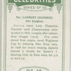 Mrs. Lambert Chambers. (Née Douglass).