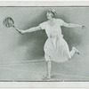 Mlle. Lenglen. Back-hand drive.