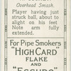 H. Cochet. Overhead Smash.