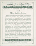 Miss Edith Cross.