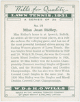 Miss Joan Ridley.