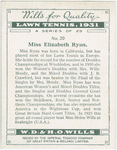 Miss Elizabeth Ryan.