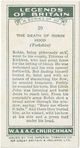 The death of Robin Hood (Yorkshire).