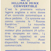 Hillman Minx convertible.
