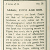 Sarah, Zippie, and Bob.
