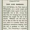Sam and Barbara.