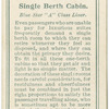 Single berth cabin.  Blue Star "A" Class Liner.