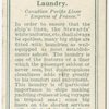 Laundry.  Canadian Pacific Liner "Empress of France."