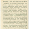Signalling with hand flags.