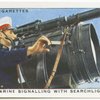 Marine signalling with searchligh. (H.M.S. Courageous).