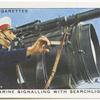 Marine signalling with searchligh. (H.M.S. Courageous).