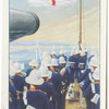 Hoisting the ensign (H.M.S. Warsprite).