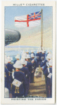 Hoisting the ensign (H.M.S. Warsprite).