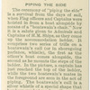 Piping the side.