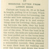 Manning cutter from lower boom.