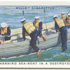 Manning sea-boat in a destroyer.