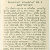 Manning sea-boat in a destroyer.
