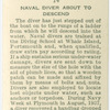 Naval diver about the descend.