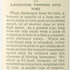 Launching torpedo into tube.