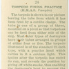 Torpedo firing practice (H.M.S. Vampire.)