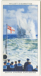 Depth charge explosions.