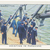 Hoisting in paravane.
