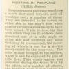 Hoisting in paravane.