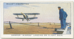 Hawker "Nimrod" landing on flight deck. (H.M.S. Furious).