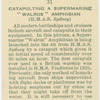 Catapulting a supermarine "Walrus" amphibian.