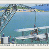 Cruiser hoisting in supermarine "Walrus" amphibian.