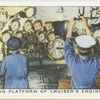 Starting platform of cruiser's engine room.