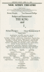 Program for the opening night (4/11/1996) of the revival of The King and I