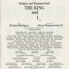 Program for the 1997 revival of The King and I