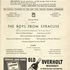 Program (dated 11/23/1938) for The Boys from Syracuse