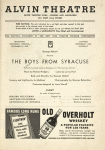 Program (dated 11/23/1938) for The Boys from Syracuse