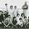 Risë Stevens [seated at center], Darren McGavin [standing at right] and ensemble of child performers in publicity photo for the 1964 Lincoln Center revival of The King and I