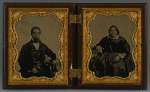 Double ambrotype portrait of Albro Lyons, Sr. and Mary Joseph Lyons.