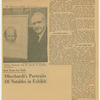 William Oberhardt with his portrait of President Eisenhower