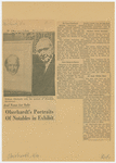 William Oberhardt with his portrait of President Eisenhower